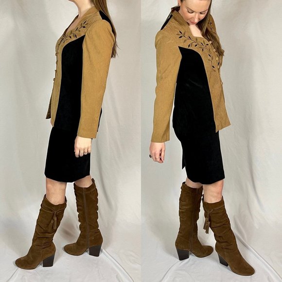 VINTAGE Skirt Set Embroidered Jacket | I12 - Picture 2 of 5